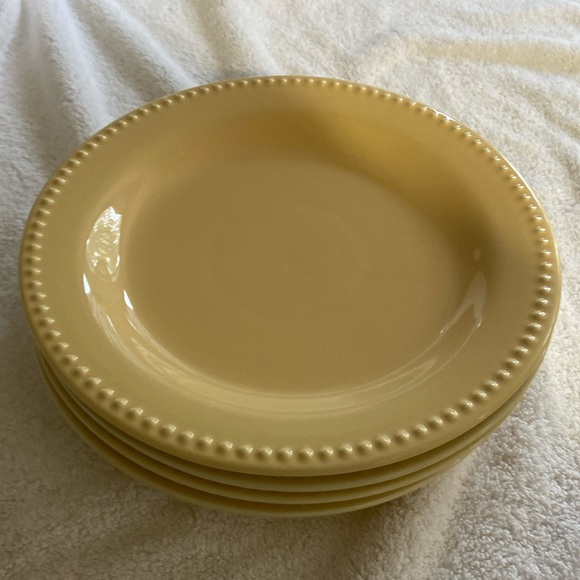 Pottery Barn Emma Yellow Dinner Plate set of 4 - Picture 11 of 16
